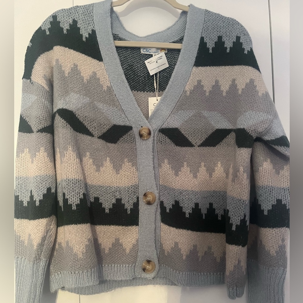 NWT C&C Winter Pattern Cardigan